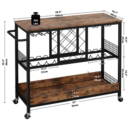 IRONCK Wine Rack Table