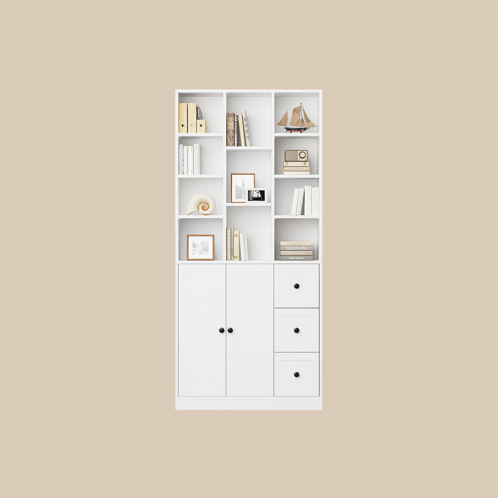 IRONCK 71" Tall Bookcase with 2 Doors
