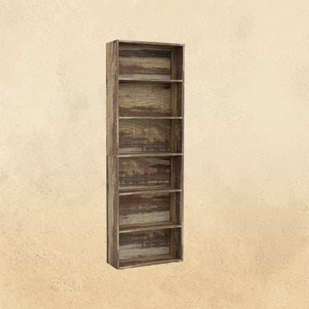 6 Tier Bookshelf Industrial Brown | IRONCK