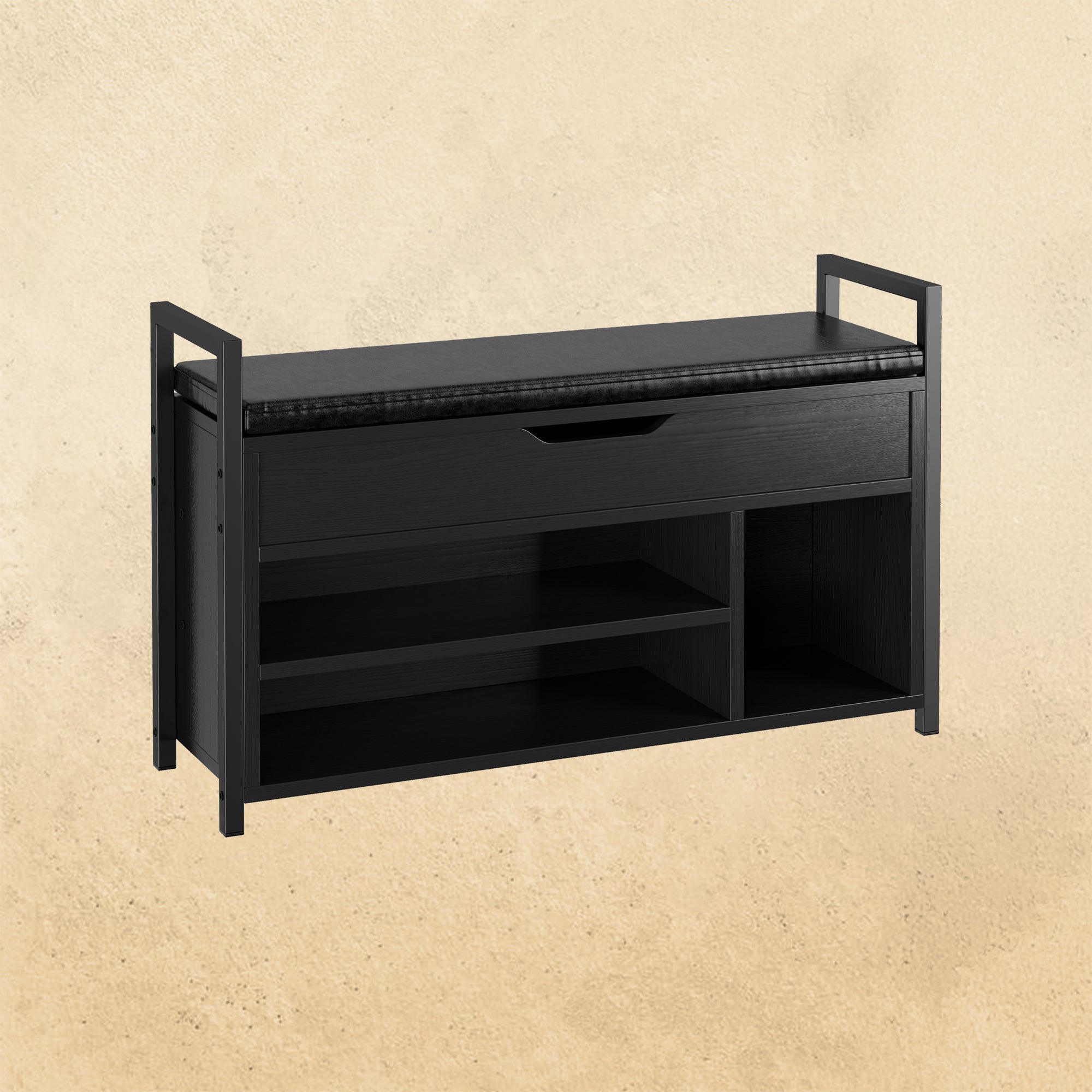 2 Tier Shoe Storage Rack Black