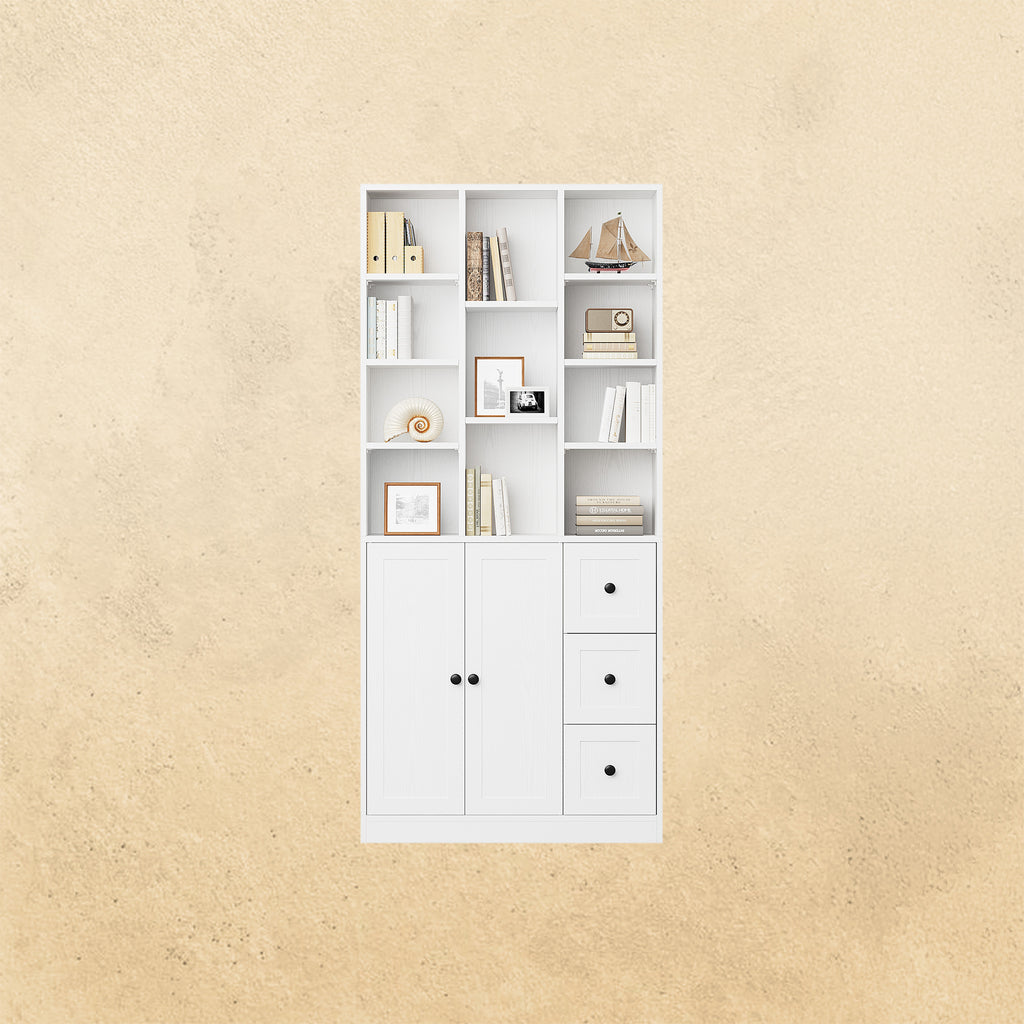 IRONCK 71" Tall Bookcase with 2 Doors