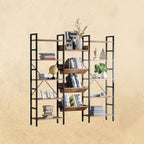 Triple Wide 5 Tiers Stylish Bookshelf