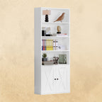 IRONCK 70 in Tall 6 Shelf Industrial Bookshelves and Bookcases with Doors
