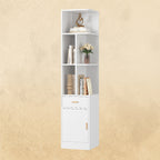 IRONCK Corner Bookshelf with Drawer and Storage Cabinet
