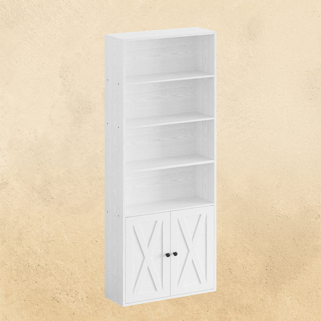 IRONCK 6 Shelf Industrial Bookshelves and Bookcases with Doors