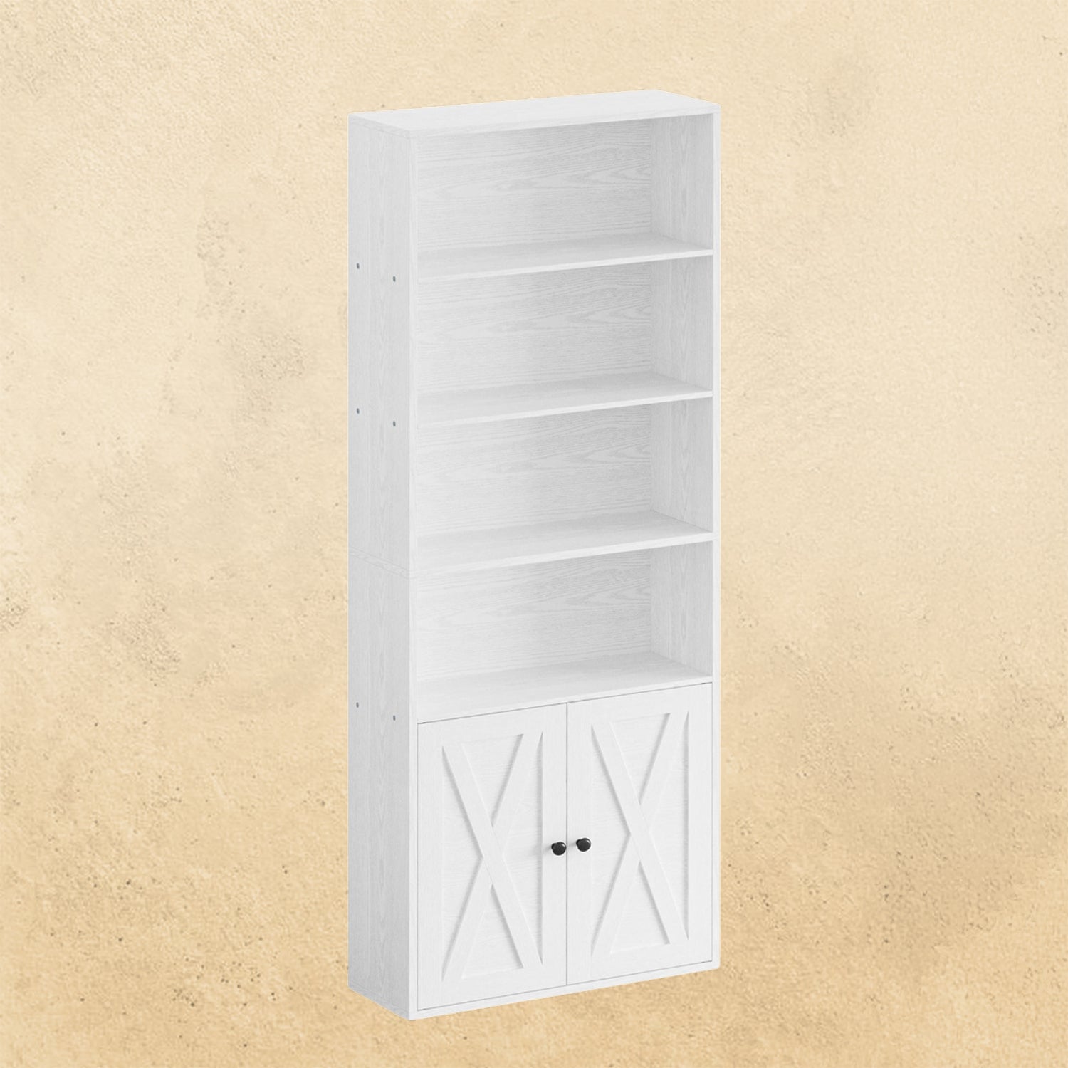 IRONCK 6 Shelf Industrial Bookshelves and Bookcases with Doors