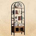 IRONCK 71" Tall Arched Bookshelf with Doors