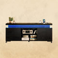IRONCK TV Stands for TVs 65+ Inch with LED Lights and Power Outlet