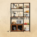 IRONCK 45.5" Wide Large Bakers Rack with Power Outlets