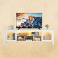 IRONCK LED TV Stand with Power Outlet and Storage Cabinet