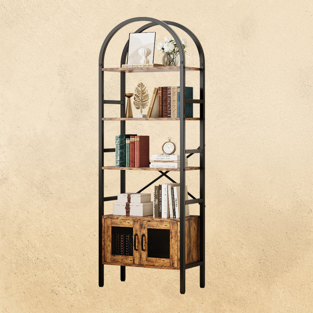 70.3" Tall Arched Bookshelf