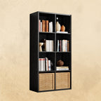 IROCNK 8-Cube Bookshelf, Horizontally & Vertically Reversible, Black