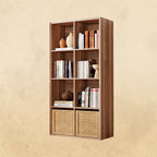 IROCNK 8-Cube Bookshelf, Horizontally & Vertically Reversible, Oak Brown