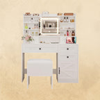 Vanity Desk with LED Lighted Mirror