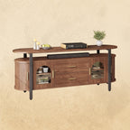 IRONCK 63" TV Stand with Storage Drawer and Sliding Door