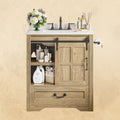 IRONCK 30 Inch Farmhouse Bathroom Vanity with Sink, Drawers