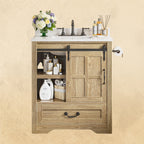IRONCK 30 Inch Farmhouse Bathroom Vanity with Sink, Drawers