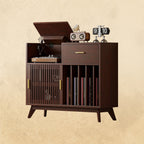 IRONCK large record player with drawer, can hold more than 500 vinyl records