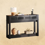 IRONCK 47"  Console Table with Drawer for Living Room, Black