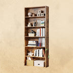 IRONCK Bookshelves and Bookcases Floor Standing 6 Tiers, Vintage Brown