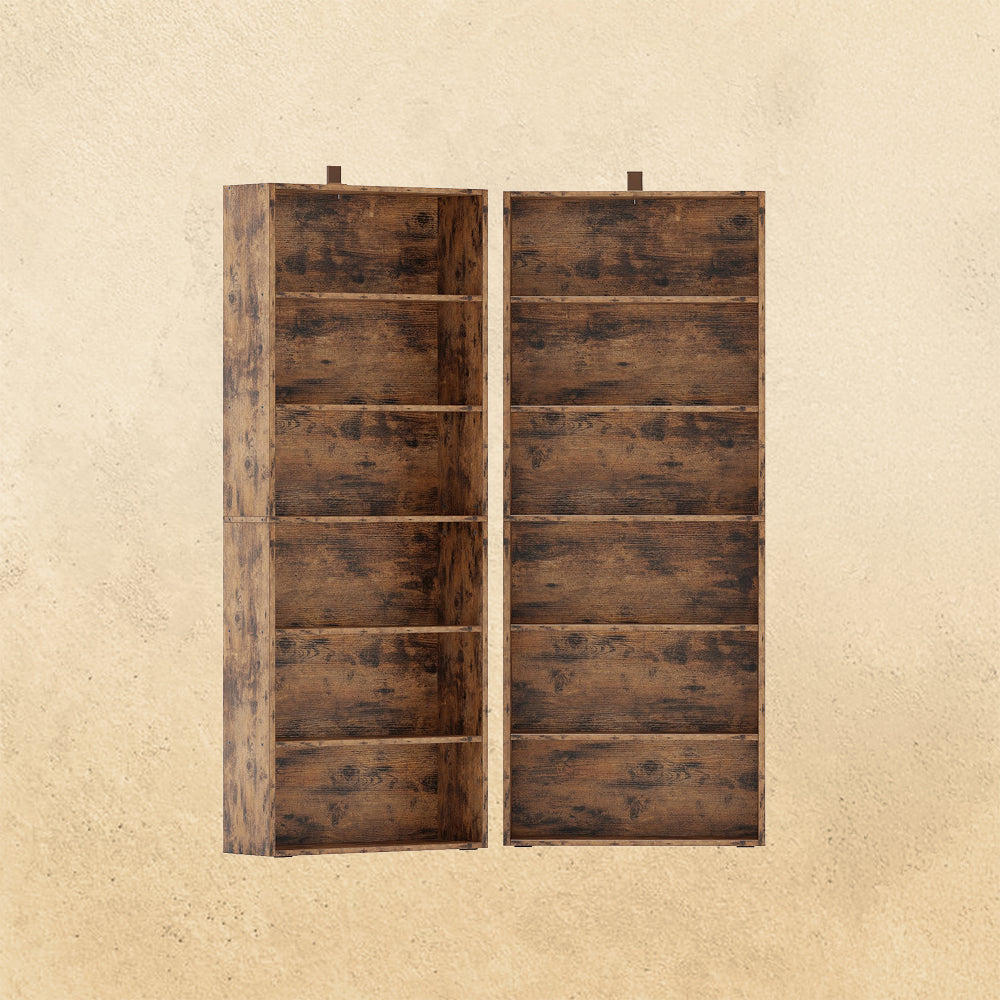 Vintage Brown Bookshelves Set of 2