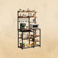 IRONCK 5 Tier Metal Material Bakers Rack with Power Outlet,  9 Hooks