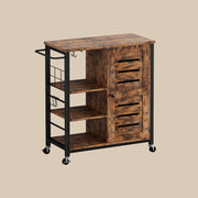 Lagerschrank mit Rollen Vintage Braun