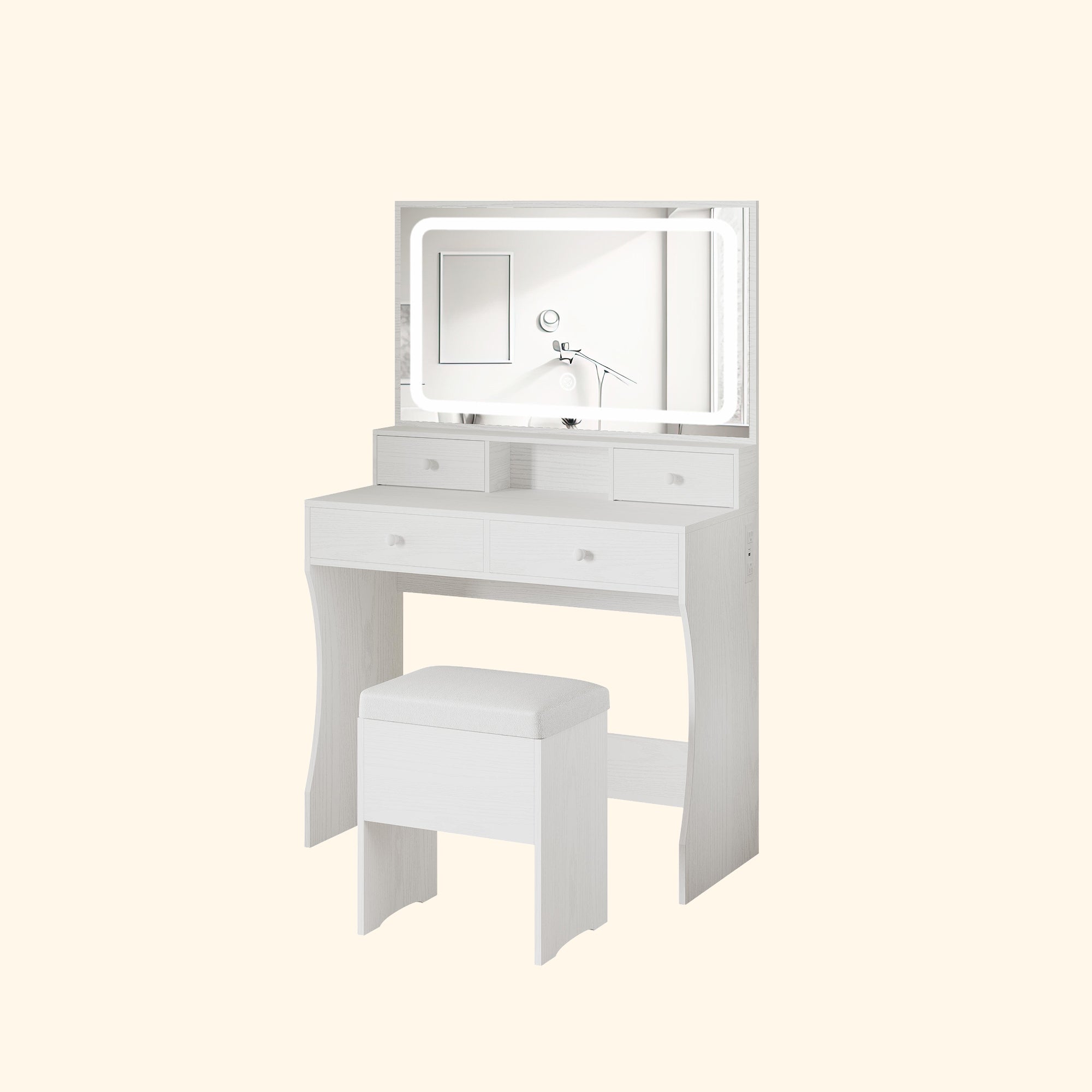 【HOT】7 Drawers Vanity Desk Set