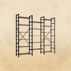 Triple Wide Bookshelves- 6 Tiers