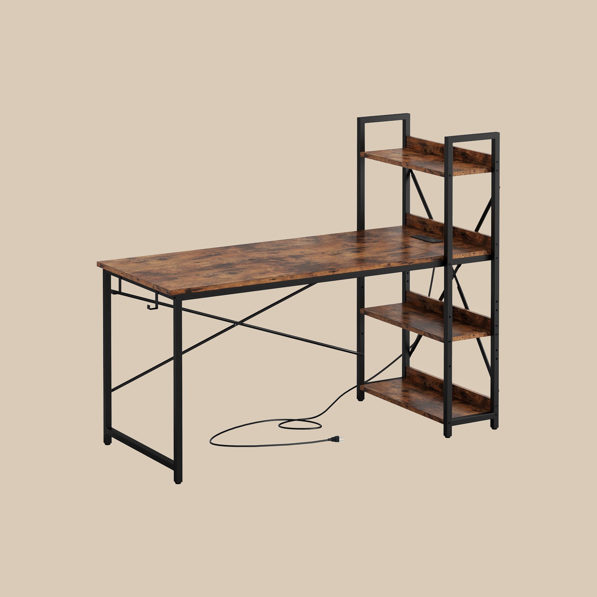 47'' Computer Desk with Power Outlet