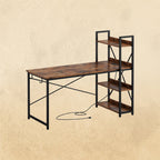 55‘’ Computer Desk with Power Outlet
