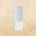 Bookshelf with Cabinet Industrial White