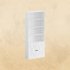 Bookshelf with Cabinet Industrial White