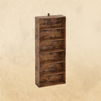 6 Tier Bookshelf Vintage Brown