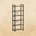 【HOT】Bookshelf 6-Tier Ladder Shelf Vintage Brown