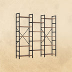 Triple Wide Bookshelf 5 Tiers with Baffles