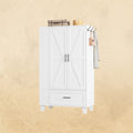 IRONCK Wood Armoire Wardrobe Closet with Mirror