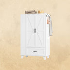 IRONCK Wood Armoire Wardrobe Closet with Mirror