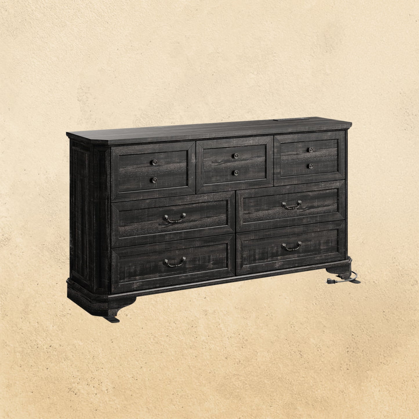 IRONCK Landhaus-Kommode mit 7 Schubladen fürs Schlafzimmer 