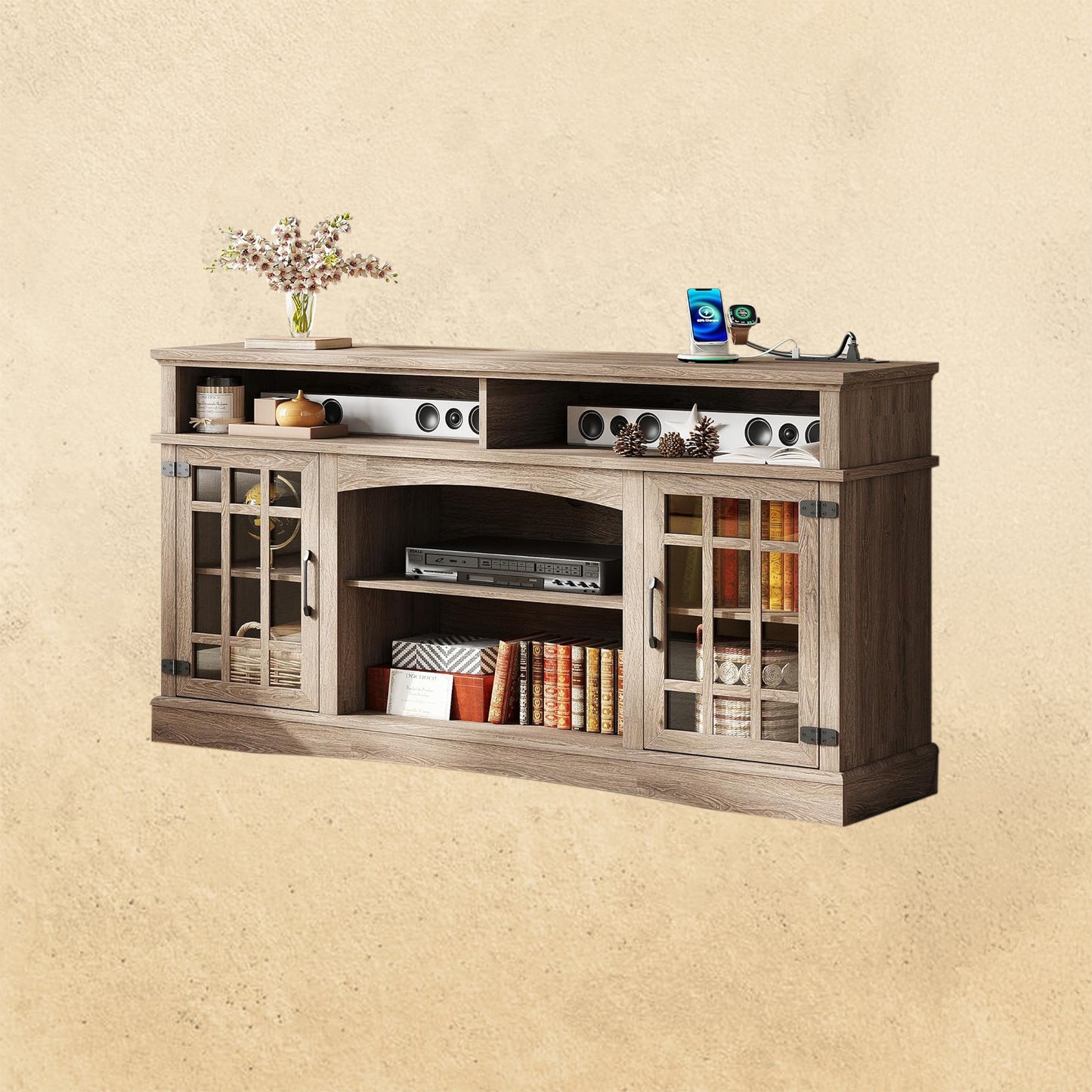 IRONCK Farmhouse TV Stand for 65 Inch TV, 32“Tall