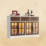 IRONCK 55" Großes Sideboard-Buffet mit LED-Beleuchtung 