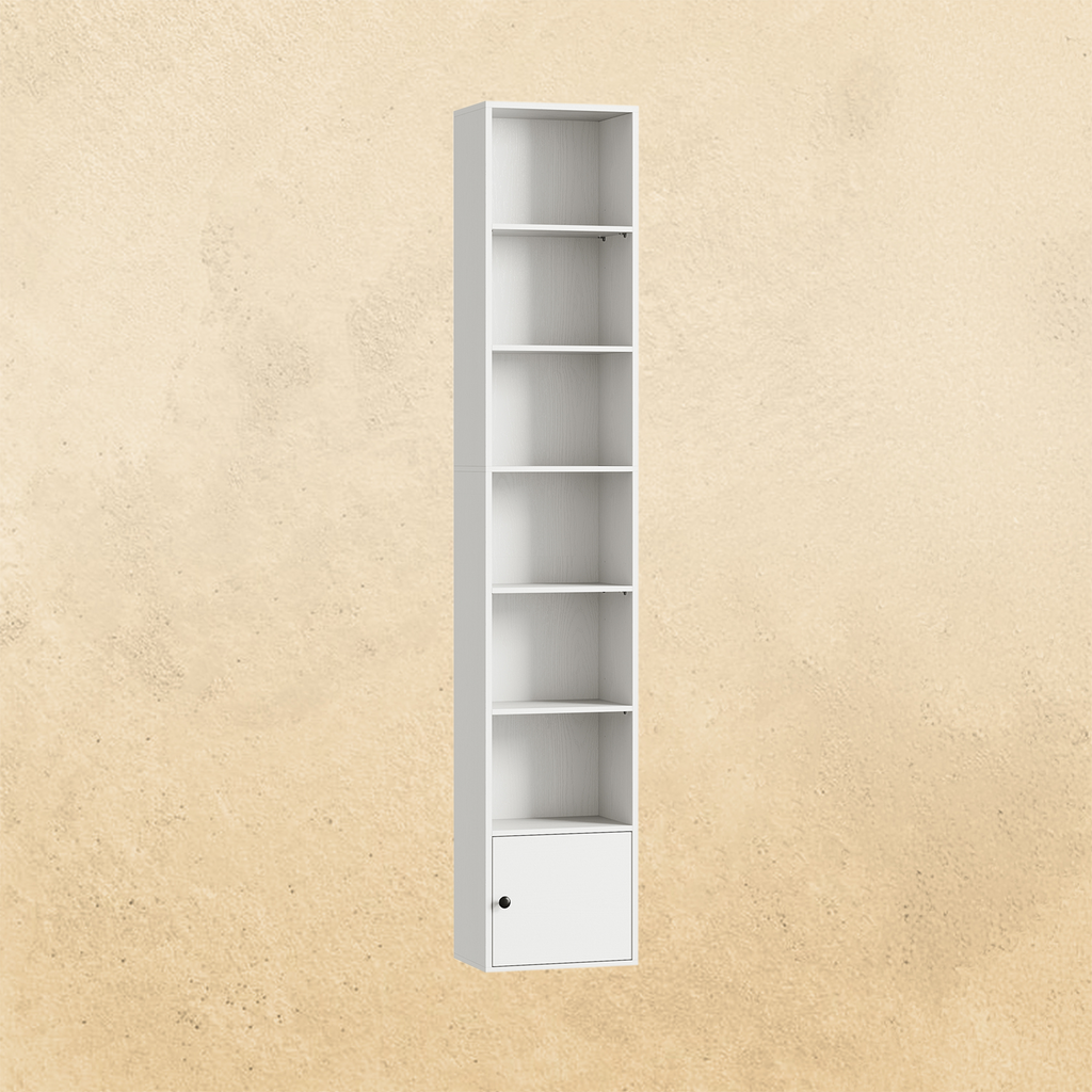 74.8" Tall Narrow Bookcase