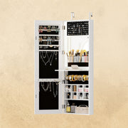 Wand-/Tür-montierter Spiegel-Schmuckschrank-Organizer mit LED-Licht