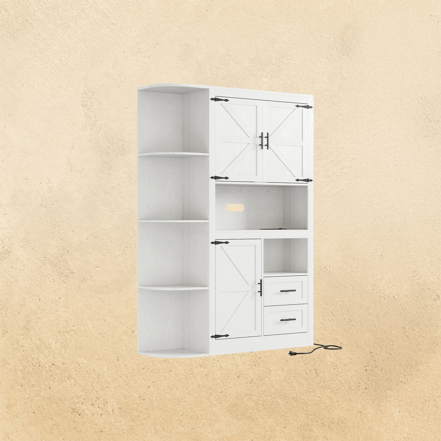 Lagerschrank mit Steckdosen, Weiß