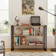 Console à 3 niveaux marron rustique 