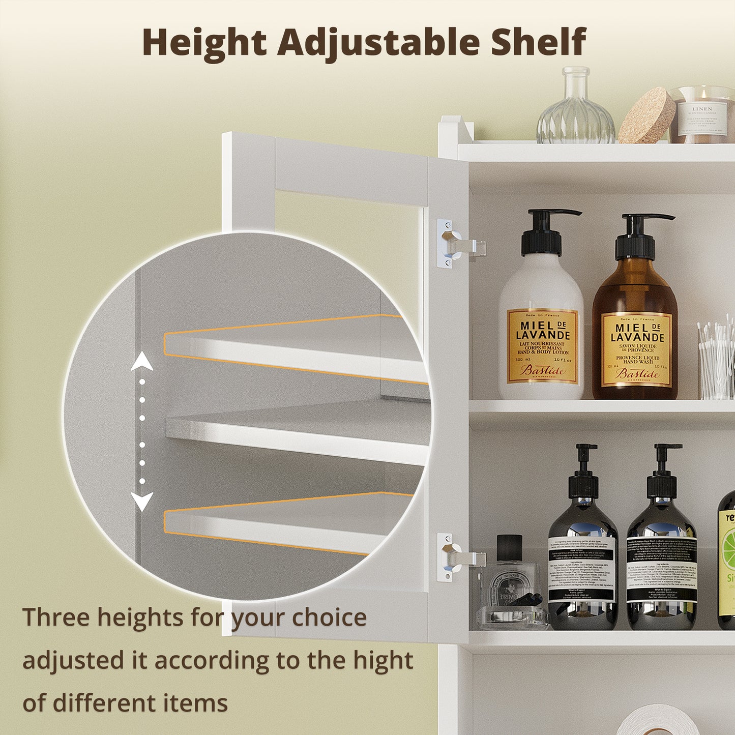 IRONCK 4-Tier Bathroom Storage Cabinet: Over-Toilet Organizer