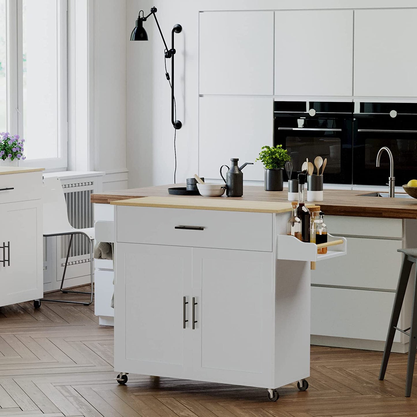 Rolling Kitchen Island on Wheels