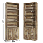 6 Tier Bookshelf Industrial Brown