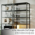 5 Tier Bookcase with Drawers