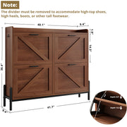 IRONCK Shoe Storage Cabinet with 4 Flip Drawers
